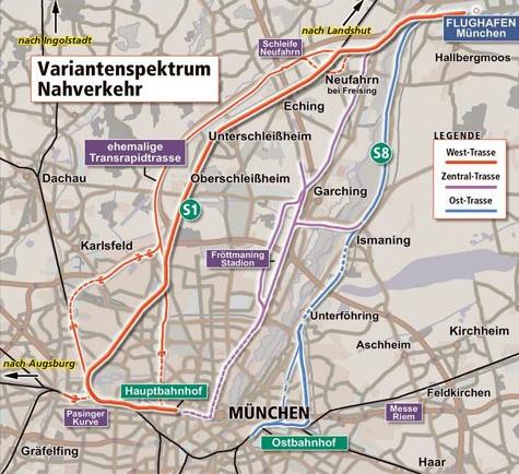 3 Varianten für neue Bahnverbindungen