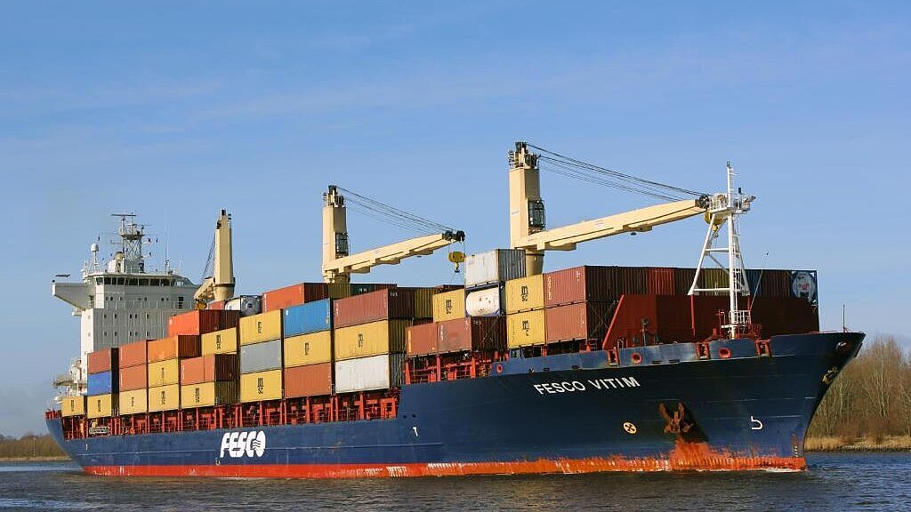 Feederschiffe der NOK-Max-Größe 1730 TEU: "FESCO Vitim". Foto: Hasenpusch