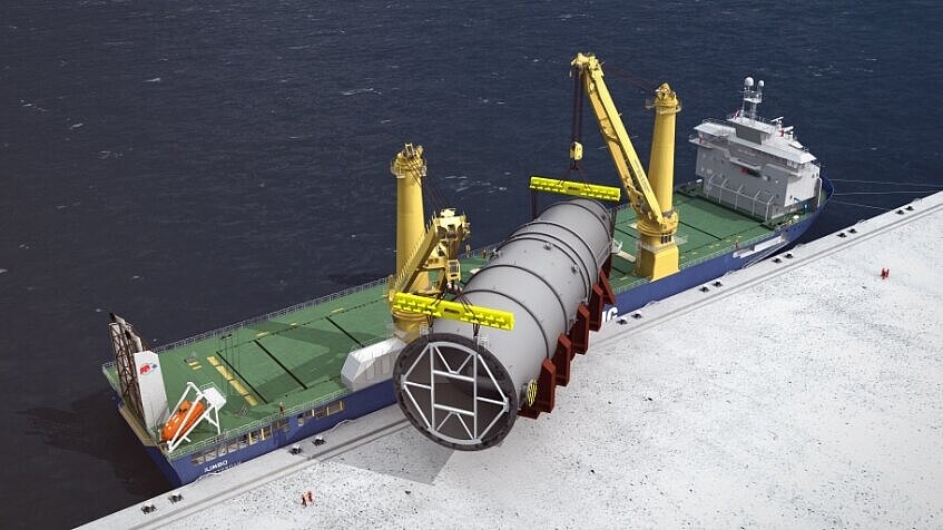 Die Jumbo-Neubauten sollen auch in arktischen Gewässern eingesetzt werden können. Grafik: Jumbo Shipping Die Jumbo-Neubauten sollen auch in arktischen Gewässern eingesetzt werden können. Grafik: Jumbo Shipping