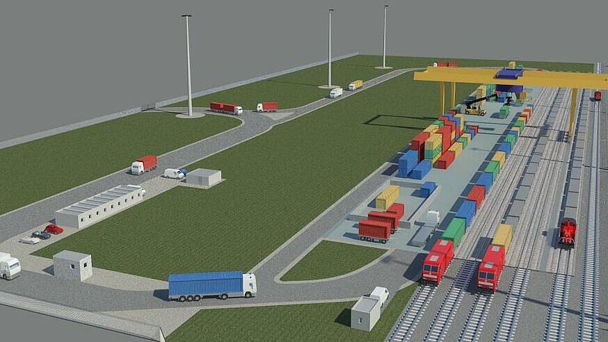 So soll das neue Güterverkehrskreuz im Kölner Industriepark nach Fertigstellung aussehen. Grafik: HGK So soll das neue Güterverkehrskreuz im Kölner Industriepark nach Fertigstellung aussehen. Grafik: HGK
