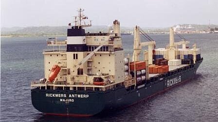 Auch die „Rickmers Antwerp“ hat Majuro als Heimathafen. Foto: Laue Auch die „Rickmers Antwerp“ hat Majuro als Heimathafen. Foto: Laue