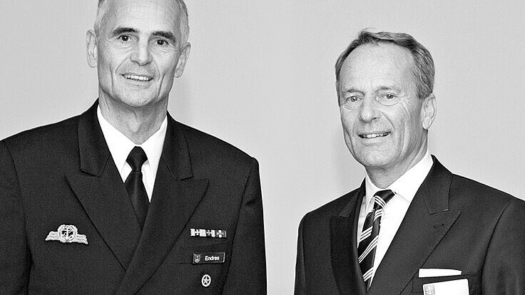 Admiral Endres und Ludolf Baron von Löwenstern