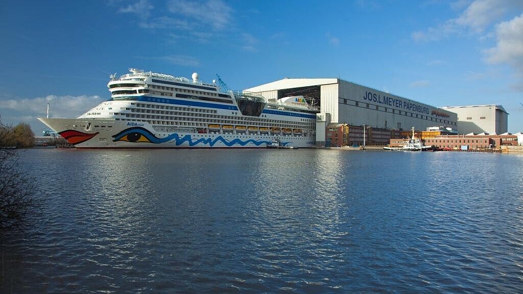 Die "AIDAmar" ist das vorletzte Schiff, das die Papenburger für das Kreuzfahrtunternehmen AIDA Cruises baut. Foto: Meyer Werft