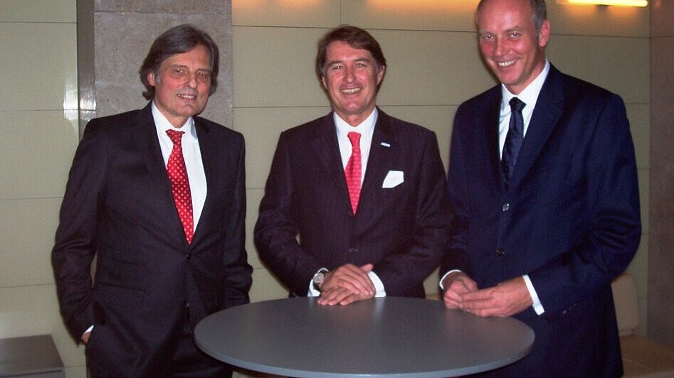 Von links: Geschäftsführer des Schutzvereins Deutscher Rheder, Wolf-Dietrich Gerlach, Gastredner Stefan Cremer und Vorstandsvorsitzender Carsten Sommerhage Foto: Michael Meyer