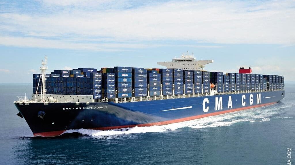 Die "CMA CGM Marco Polo" wurde am 5. Die "CMA CGM Marco Polo" wurde am 5.