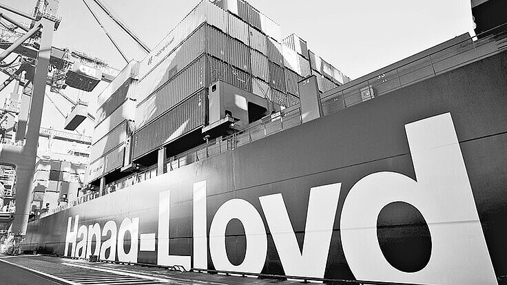 Hapag-Lloyd Schriftzug Hapag-Lloyd Schriftzug