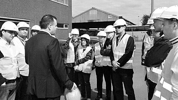 Arbeiter am Hafen Antwerpen