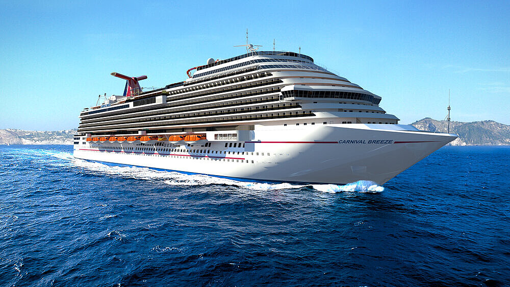 Letzter Neubau für Carnival Cruise Lines: „Carnival Breeze“. Foto: Carnival Cruises